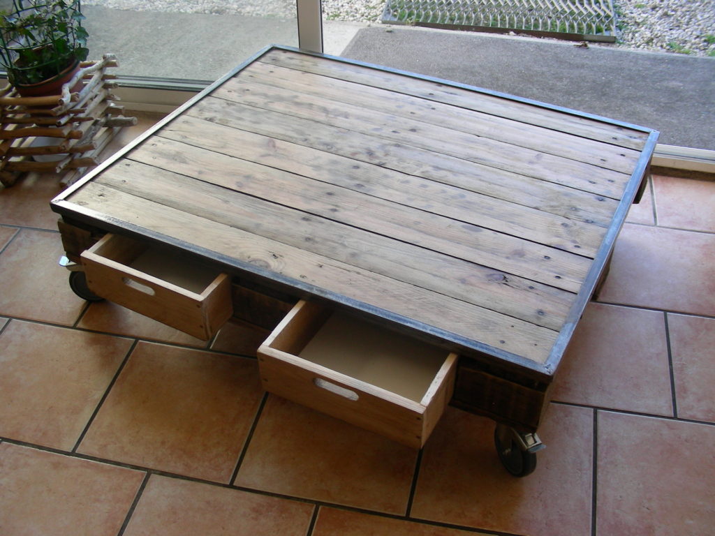 table basse bois sur mesure diy