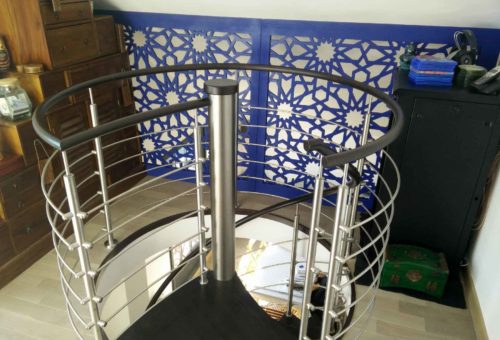 rambarde escalier pour mezzanine