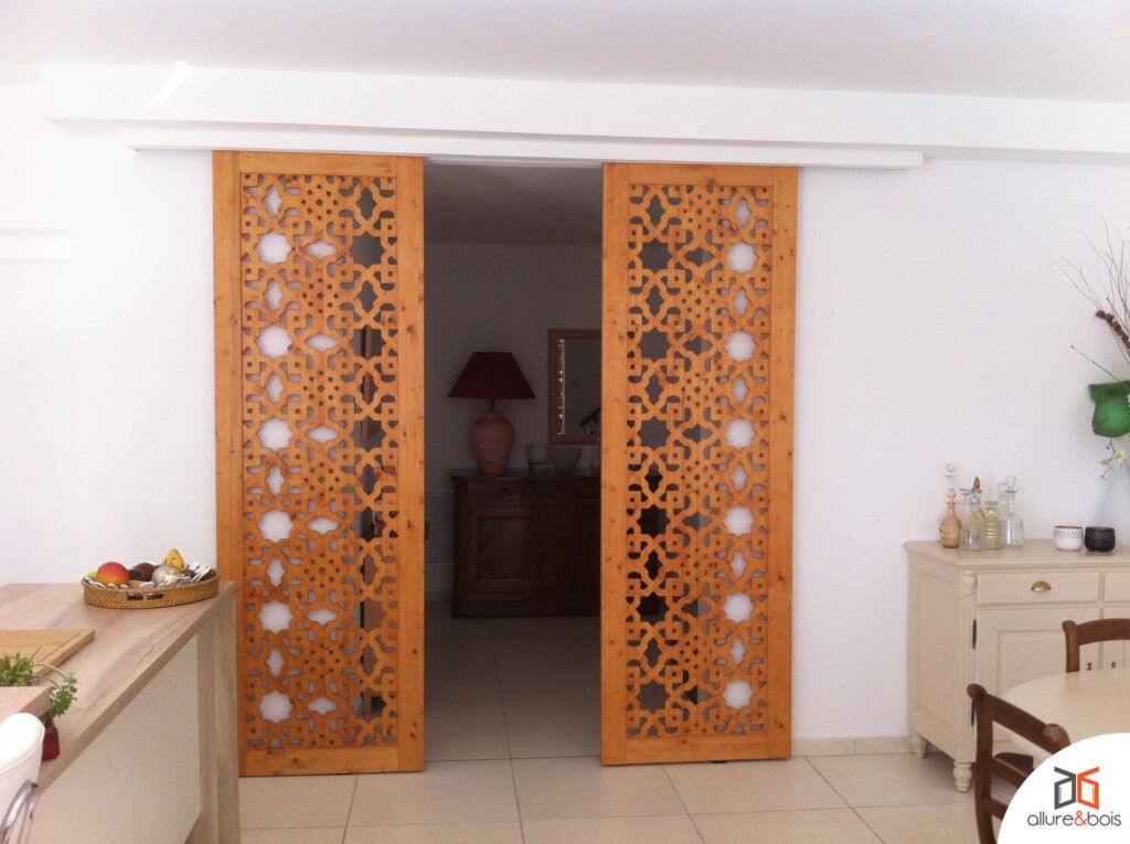 Porte Coulissante Bois Massif Sur Rail