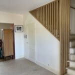 garde-corps et main courante escalier bois après