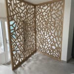 claustra intérieur bois motif graphique après