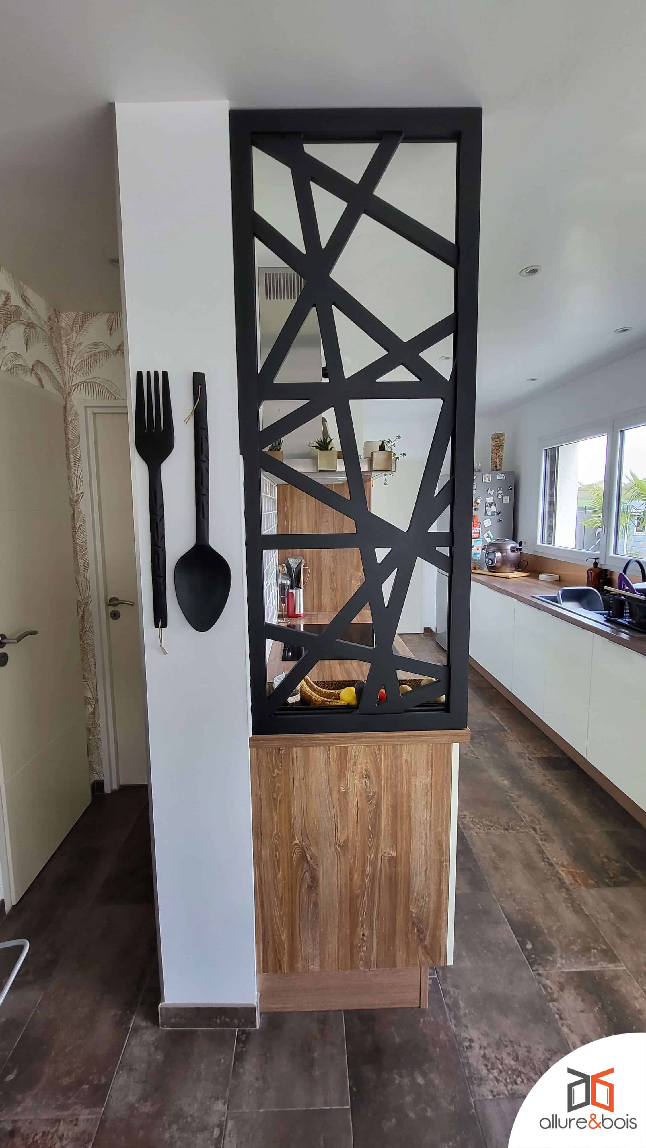 claustra bois cuisine contemporain