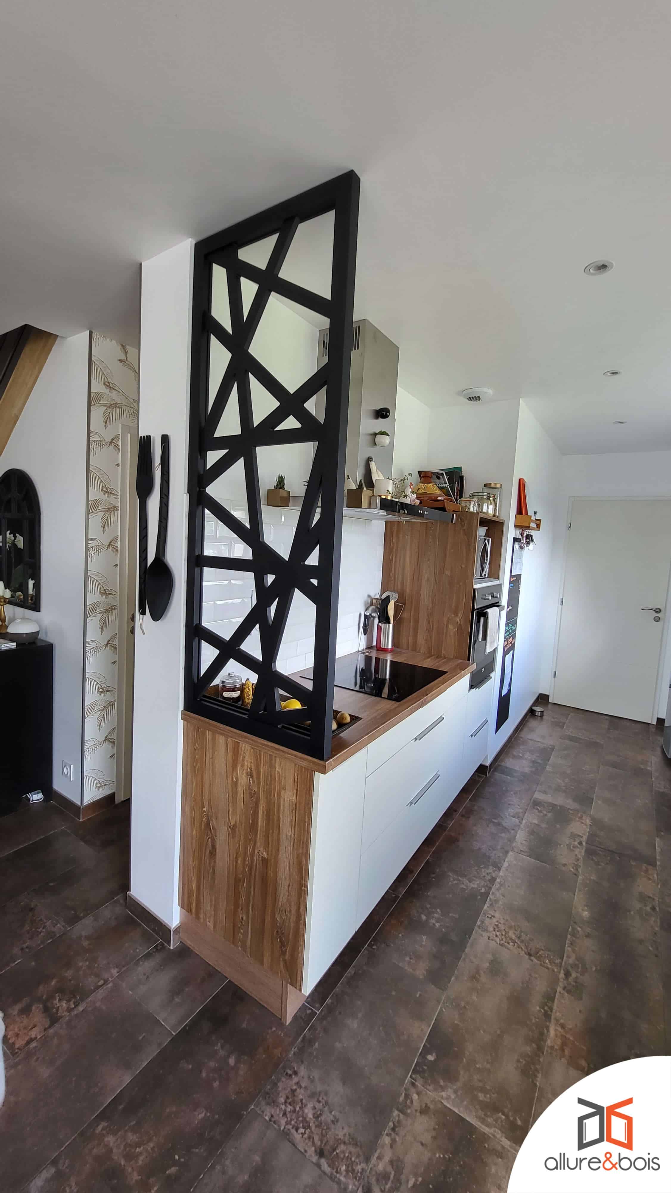 claustra bois cuisine moderne