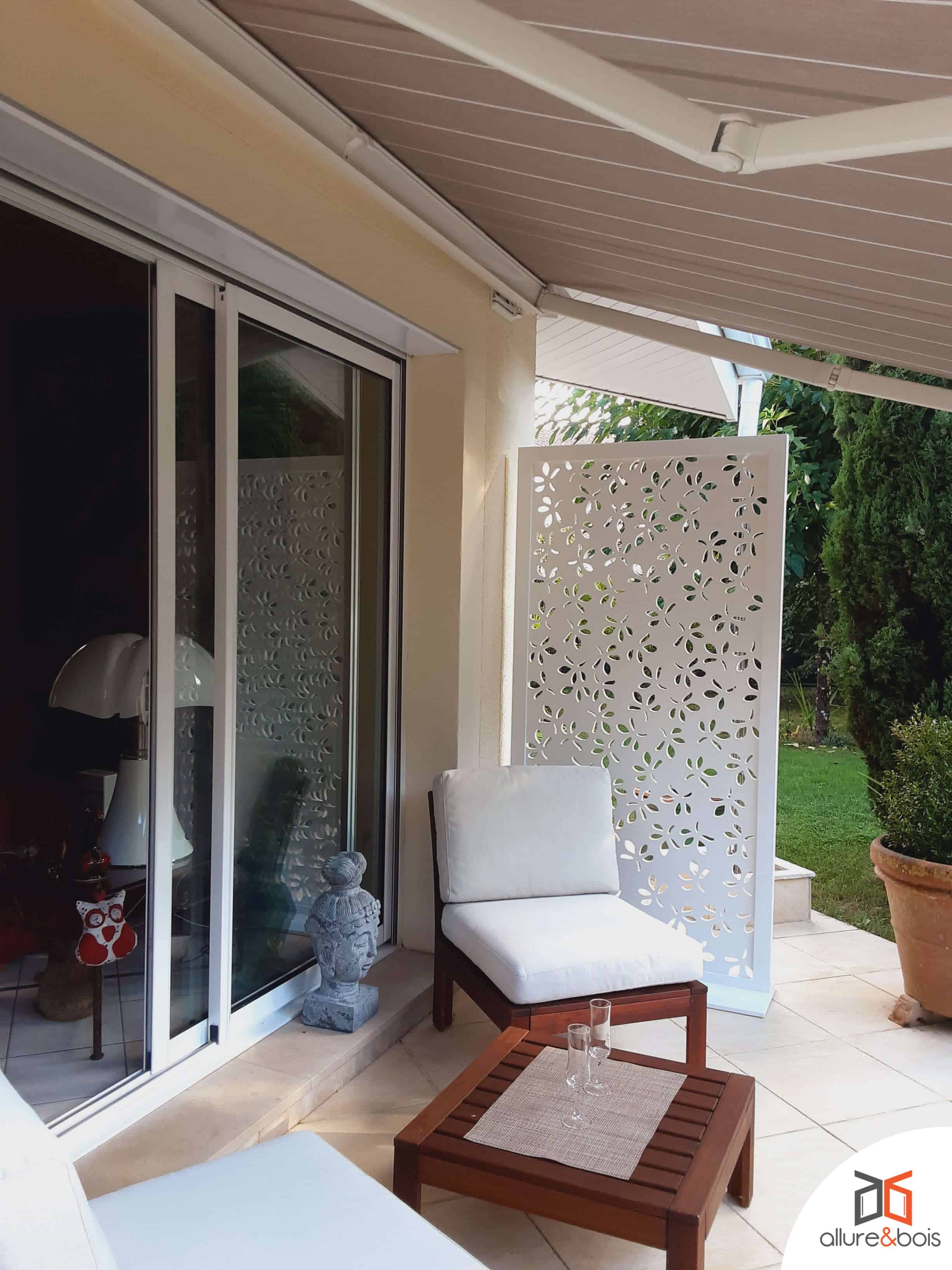 Claustra bois floral extérieur