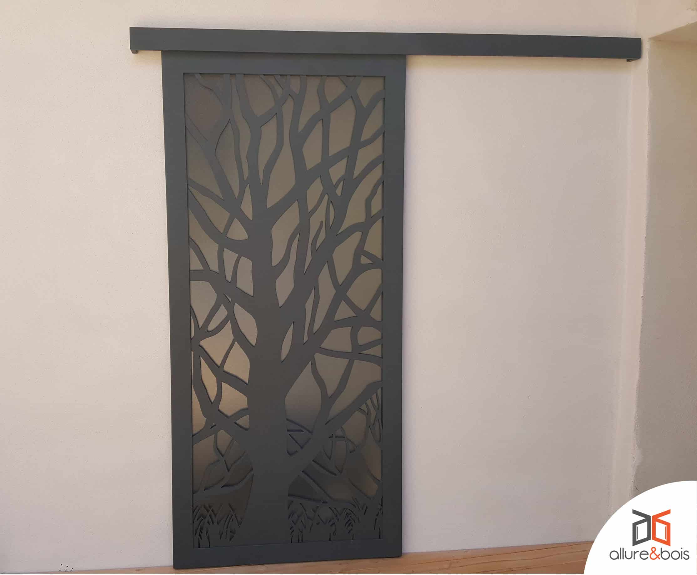 claustra bois verre noir