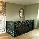Garde-corps bois sur-mesure noir intérieur
